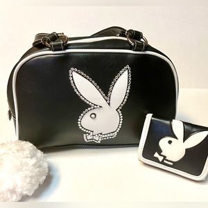Playboy Bunny Medium Size Bowler Bag with Bonus Wallet